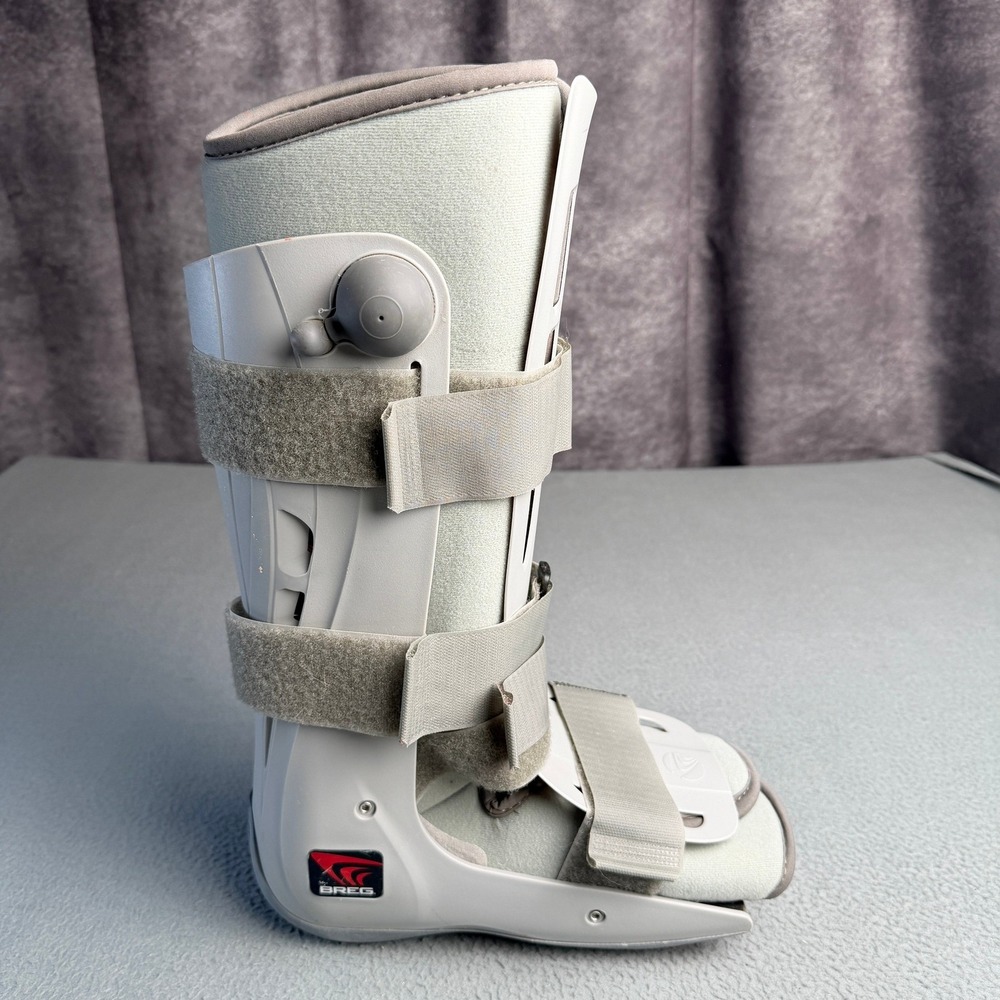 Breg Genesis Full Shell Walker Boot Pneumatic Air Cam Walker Gray Size Medium